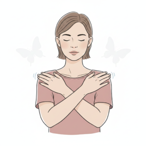 複雑性PTSDのセルフケアとして行うバタフライハグの方法
