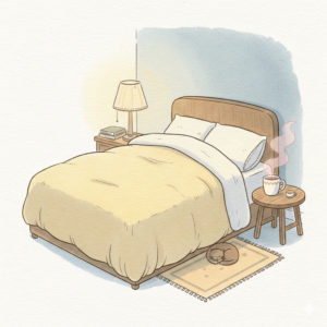 複雑性PTSDや愛着障害から回復する安全な時間を表したイラスト
