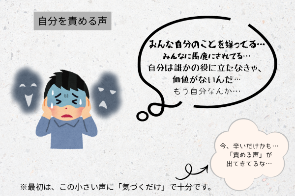 複雑性PTSDの人に起こる自分を責める声、回復のヒント